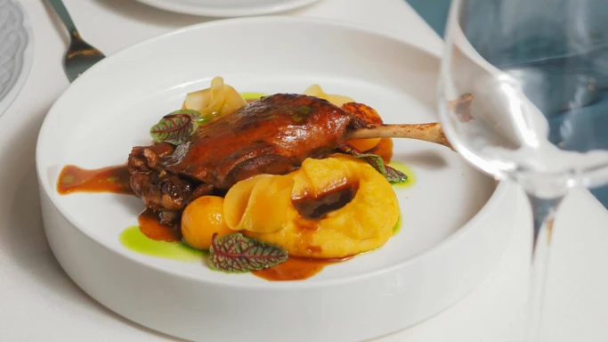 Côtes d'agneau purée de patate douce 