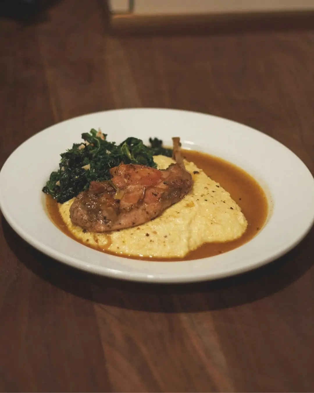 Lapin à la polenta